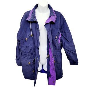 Vintage 90s Purple & Black Winter Jacket Size: Small